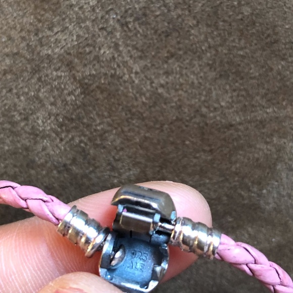 Pandora Leather Bracelet & Necklace Set with 7 Charms - Picture 4 of 11